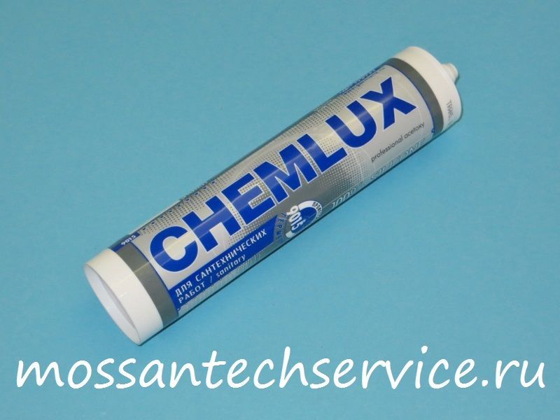Однокомпонентный силиконовый герметик Chemlux 9015 для герметизации душевой кабины. (Прозрачный)